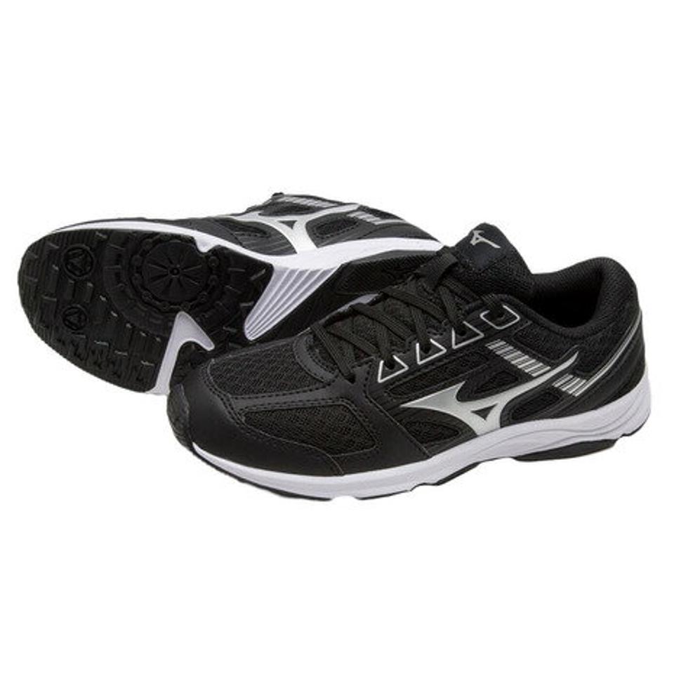 ミズノ（MIZUNO）（キッズ）ジュニアスポーツシューズ スピードスタッズ 3 ブラック シルバー K1GC223901 スニーカー 運動会 登校