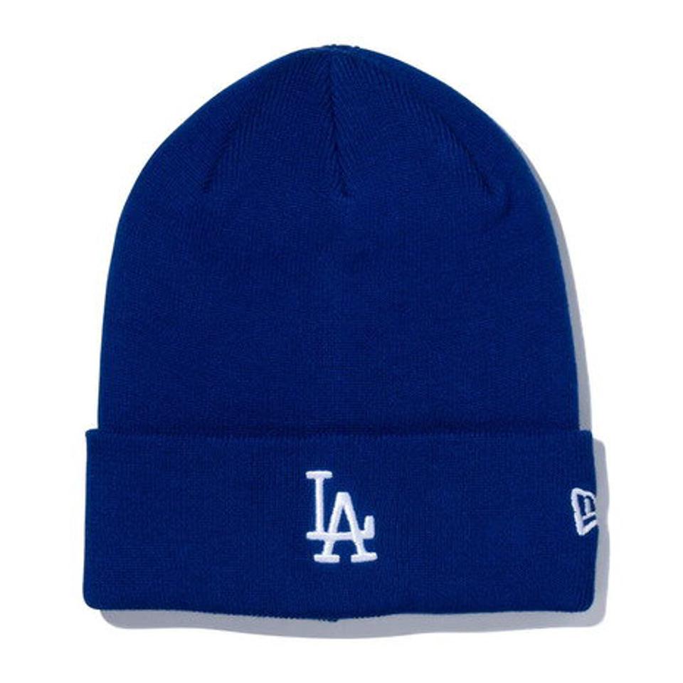 ニューエラ（NEW ERA）（メンズ）ベーシック カフニット コットン ロサンゼルス・ドジャース ダークロイヤル×スノーホワイト ニットキャップ 13518047