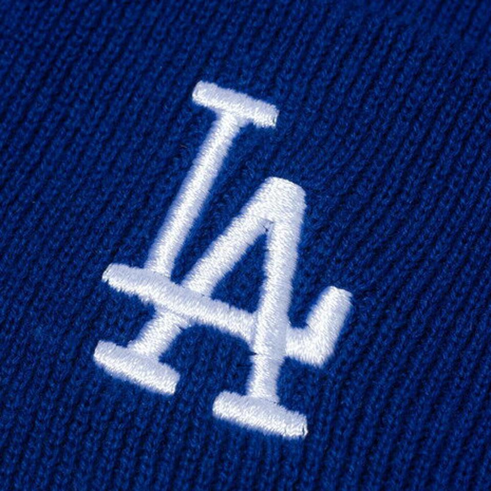 ニューエラ（NEW ERA）（メンズ）ベーシック カフニット コットン ロサンゼルス・ドジャース ダークロイヤル×スノーホワイト ニットキャップ 13518047