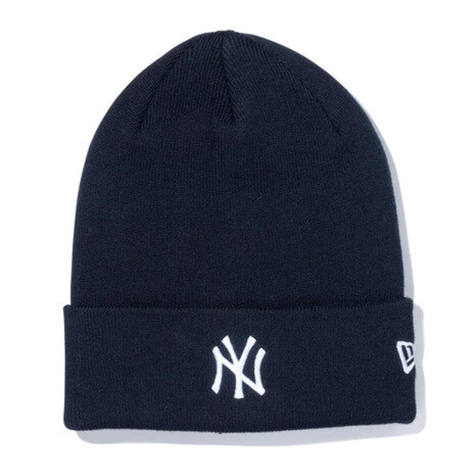 ニューエラ（NEW ERA）（メンズ）ベーシック カフニット コットン ニューヨーク・ヤンキース ネイビー×スノーホワイト ニットキャップ 13518046