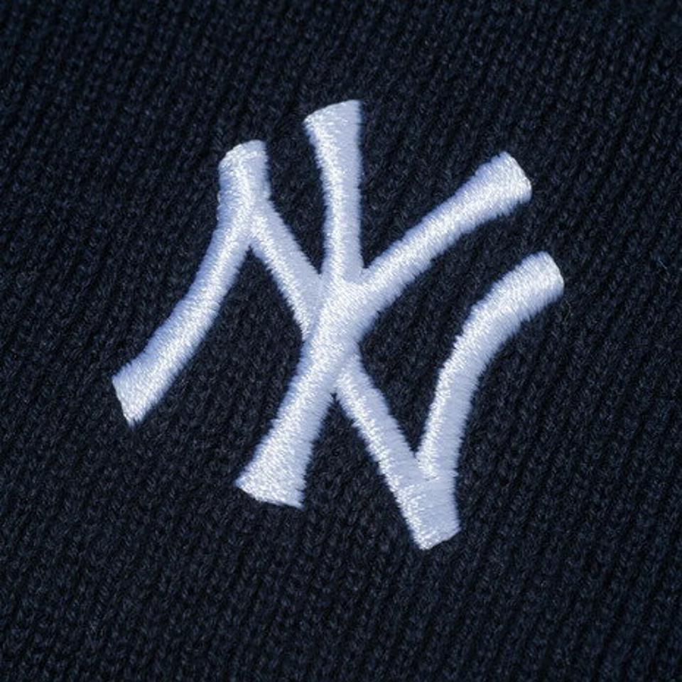 ニューエラ（NEW ERA）（メンズ）ベーシック カフニット コットン ニューヨーク・ヤンキース ネイビー×スノーホワイト ニットキャップ 13518046