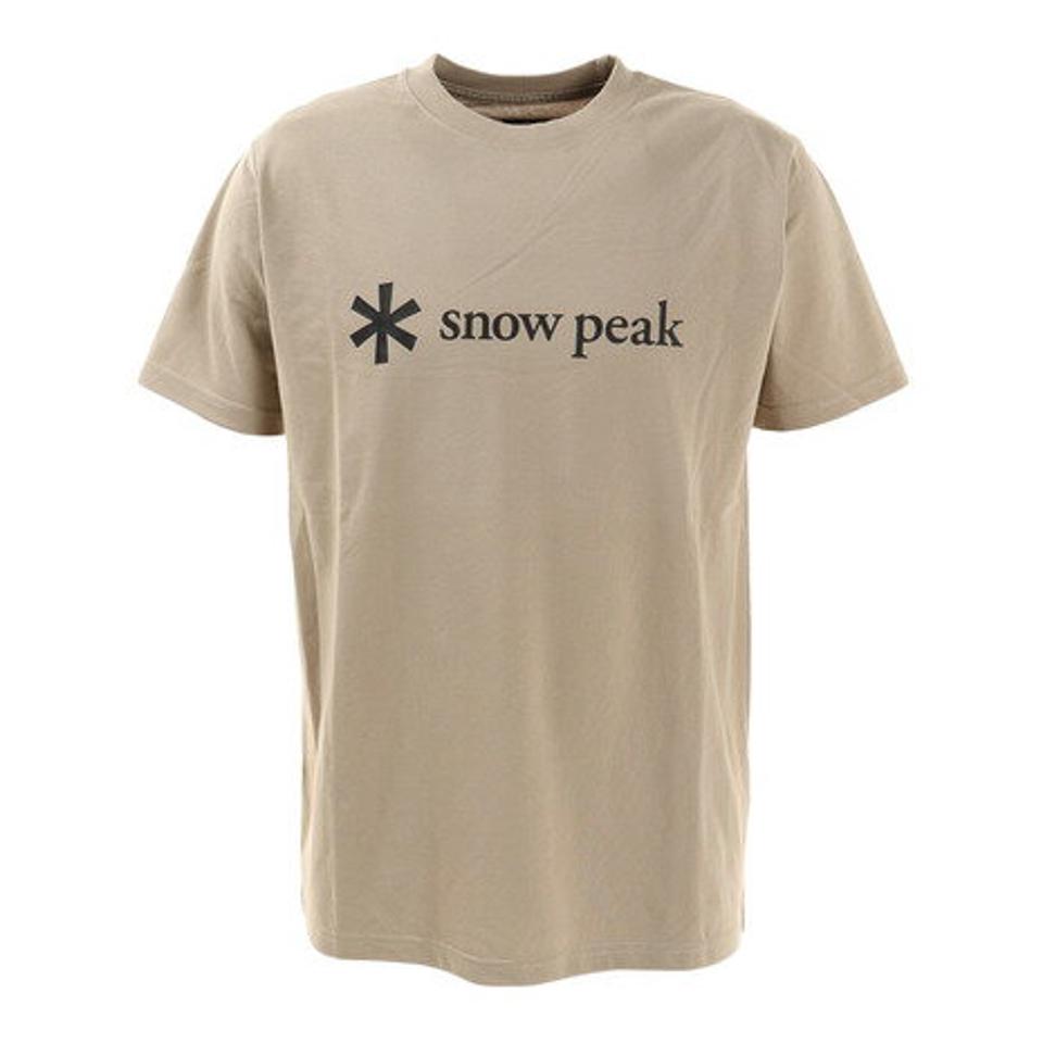 スノーピーク(snow peak)(メンズ)ロゴTシャツ ベージュSPS-TS-21SU001BG 半袖ティーシャツ トップス カジュアル アウトドア クルーネック