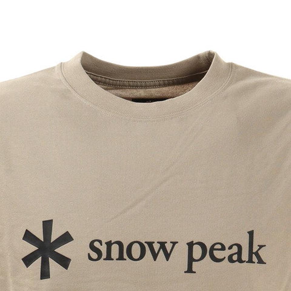 スノーピーク(snow peak)(メンズ)ロゴTシャツ ベージュSPS-TS-21SU001BG 半袖ティーシャツ トップス カジュアル アウトドア クルーネック