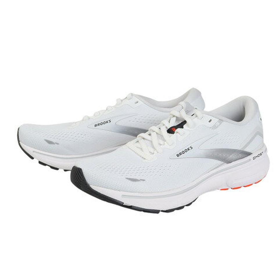 ブルックス（BROOKS）（メンズ）ランニングシューズ ゴースト15 ホワイト BRM3933 W スニーカー ジョギング ウォーキング 軽量