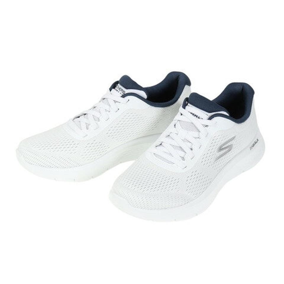 スケッチャーズ（SKECHERS）（メンズ）ウォーキングシューズ ゴー ウォーク フレックス リマーク ホワイト ネイビー 216486-WNV スニーカー 通気性 軽量