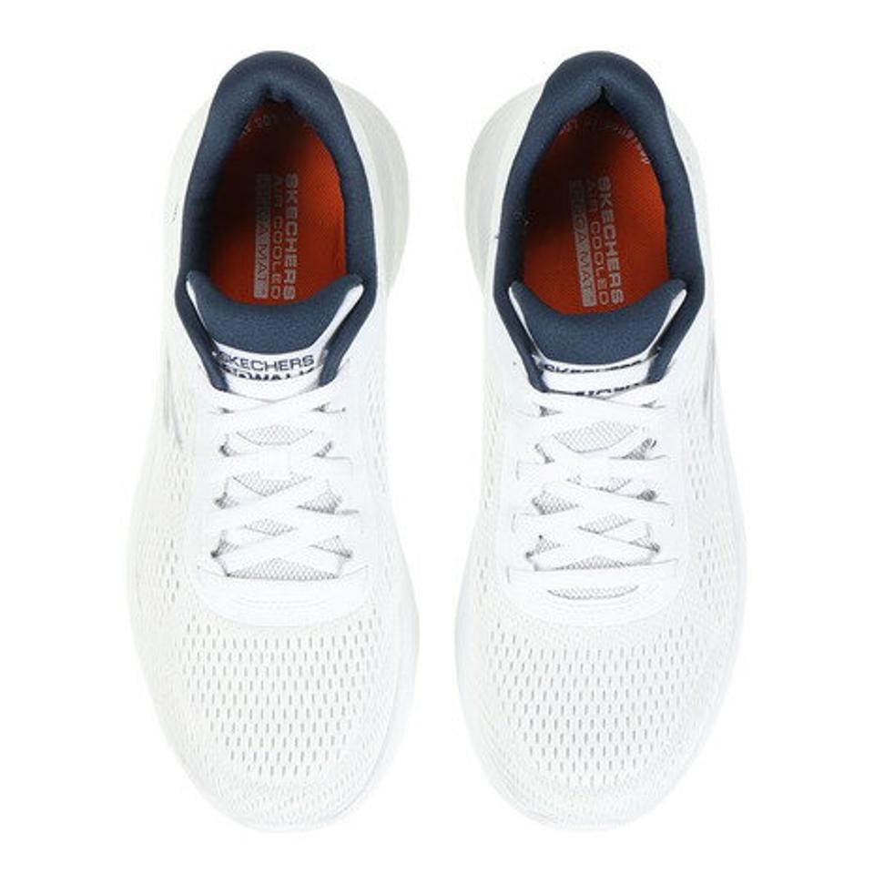 スケッチャーズ（SKECHERS）（メンズ）ウォーキングシューズ ゴー ウォーク フレックス リマーク ホワイト ネイビー 216486-WNV スニーカー 通気性 軽量