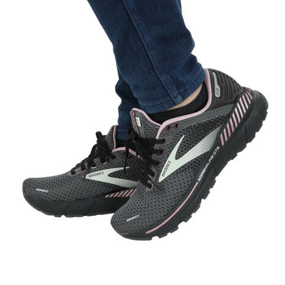 ブルックス（BROOKS）（レディース）ランニングシューズ アドレナリンGTS22 ブラック BRW3532 B/P スニーカー ジョギング トレーニング 軽量 クッション性
