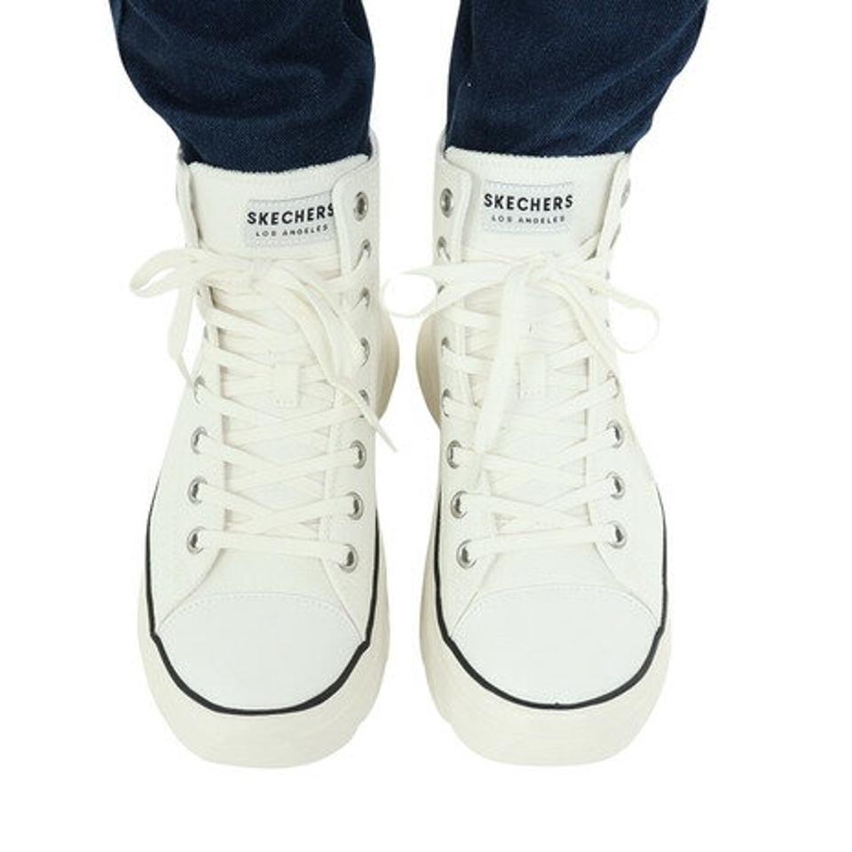 スケッチャーズ（SKECHERS）（レディース）カジュアルシューズ ファンキー ストリート グルーヴ ウェイ ホワイト 177430-WHT スニーカー 厚底 ハイカット