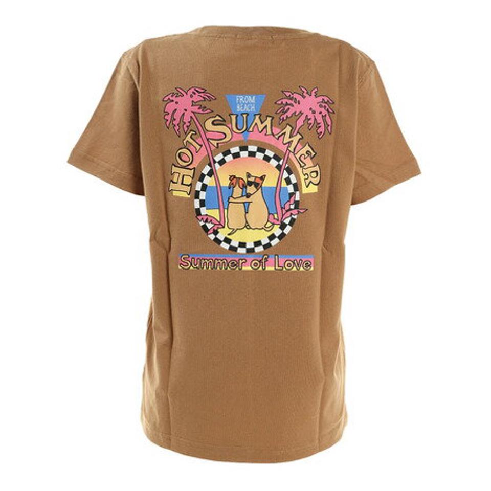 Surfs Up(Surfs Up)(レディース)Tシャツ レディース 半袖 プリント サンセット 212SU2ST151 BEG