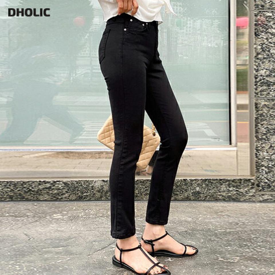 ストレートスキニーパンツ・t72232 レディース 【pt】 韓国ファッション ボトムス パンツ ロング丈 ハイウエスト スキニー コットン混 ポケット スリムフィット タイト 無地 シンプル ベーシック デイリー 春 夏 秋 カジュアル