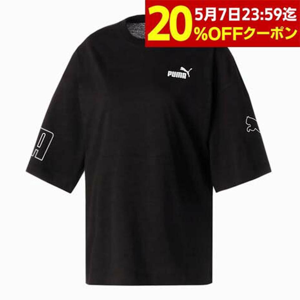 プーマ(PUMA)(レディース)半袖Tシャツ レディース PUMA POWER カラーブロック 675567 01 BLK