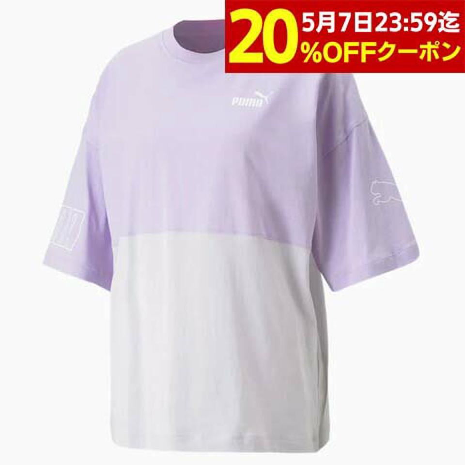 プーマ(PUMA)(レディース)半袖Tシャツ レディース PUMA POWER カラーブロック 675567 25 LVD