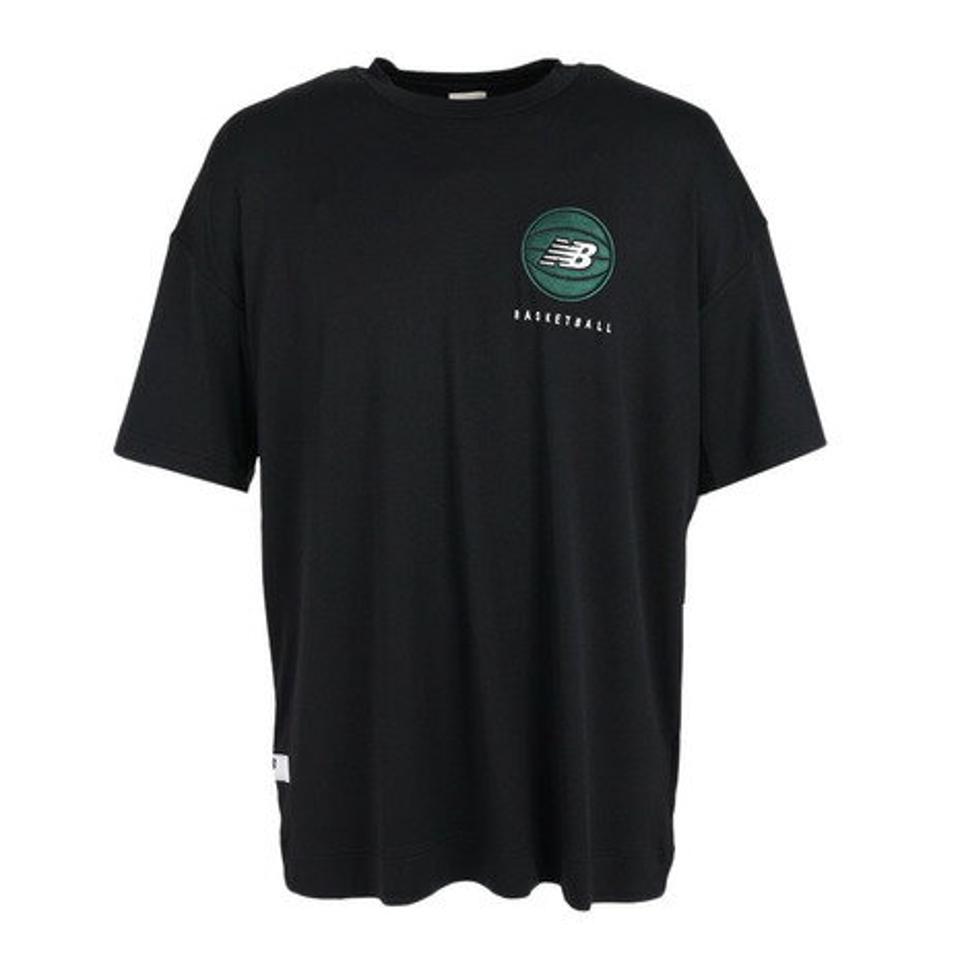 【20%OFFクーポン対象!5/7まで】ニューバランス(new balance)(メンズ)バスケットボールウェア 接触冷感 バックプリントTシャツ AMT35063BK