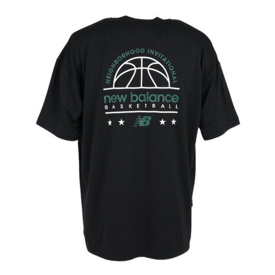 【20%OFFクーポン対象!5/7まで】ニューバランス(new balance)(メンズ)バスケットボールウェア 接触冷感 バックプリントTシャツ AMT35063BK