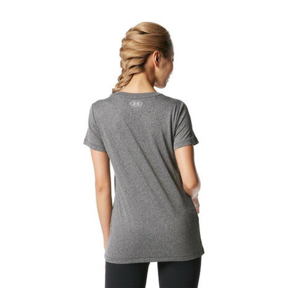 アンダーアーマー(UNDER ARMOUR)(レディース)テック ショートスリーブ ヘザー Tシャツ ワードマーク 1378307 001