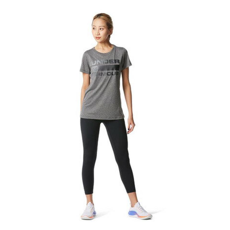アンダーアーマー(UNDER ARMOUR)(レディース)テック ショートスリーブ ヘザー Tシャツ ワードマーク 1378307 001