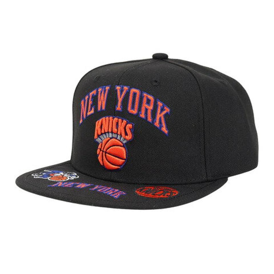 ミッチェルアンドネス（Mitchell&Ness）（メンズ）キャップ FRONT LOADED スナップバック New York Knicks HHSS2997-NYKYYPPPBLCK