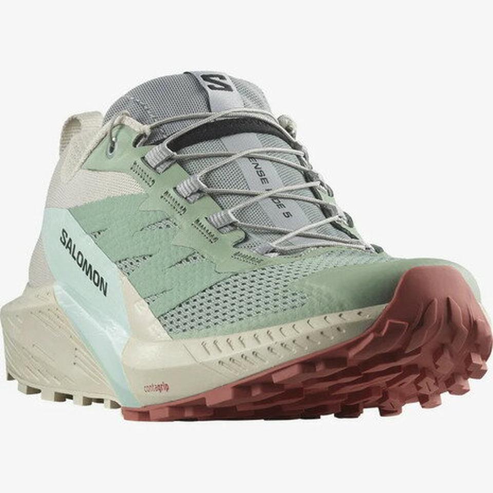 サロモン（SALOMON）（レディース）ランニングシューズ センスライド 5 LILY/RA グレー L47212300 スニーカー トレイルラン マラソン トレーニング
