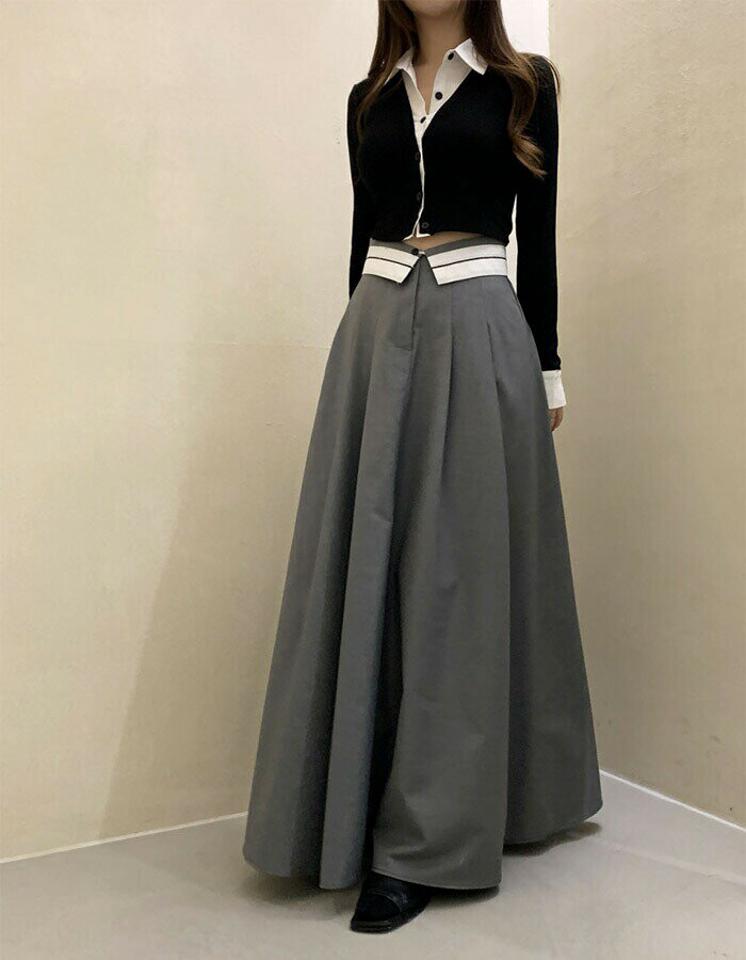 スカート マキシスカート マキシ Aライン ロングスカート タックスカート レディース 大きいサイズ 春 夏 黒 体型カバー フレアスカート ボトムス フレア ロング 着痩せ ボトム ゆったり