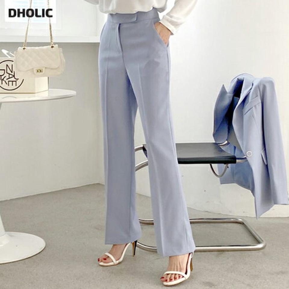 ストレートスラックス・p004923 レディース 【pt】 韓国ファッション ボトムス パンツ スラックス ロング丈 ハイウエスト フルレングス ポケット ストレート 無地 パステル モード オフィスカジュアル 上品 春 秋 カジュアル MKT