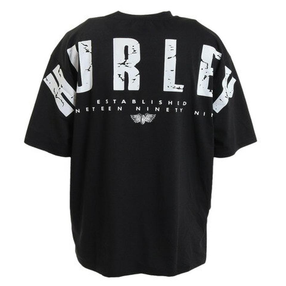 【1/25 24h限定 エントリー&対象3店舗買い回りで最大P10倍!】ハーレー(HURLEY)(メンズ)半袖Tシャツ メンズ プリントオーバーサイズ バックロゴ MSS2310029-BLK