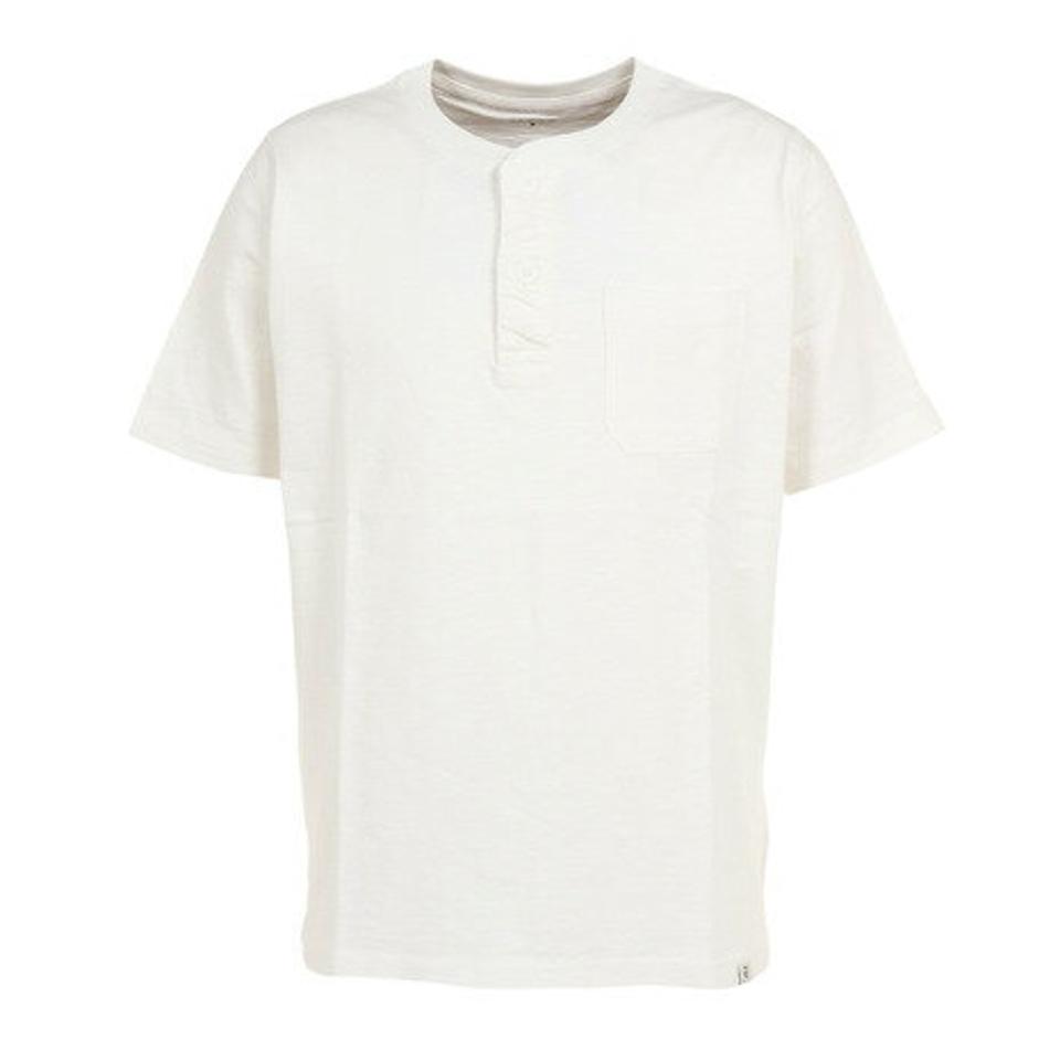 エルケクス(ELKEX)(メンズ)SLAB HENLEY 半袖Tシャツ EKM3S10008 OWHT