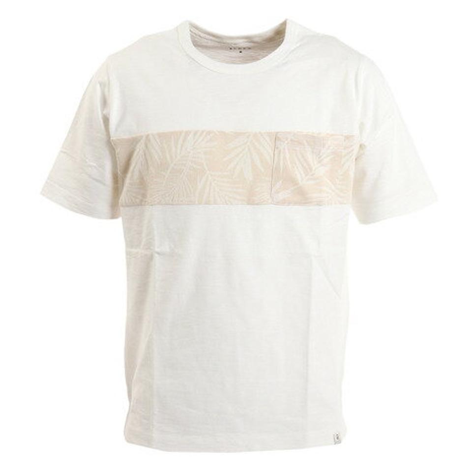 エルケクス(ELKEX)(メンズ)半袖Tシャツ SLAB CREW TEE EKM3S10007 OWHT 綿100%