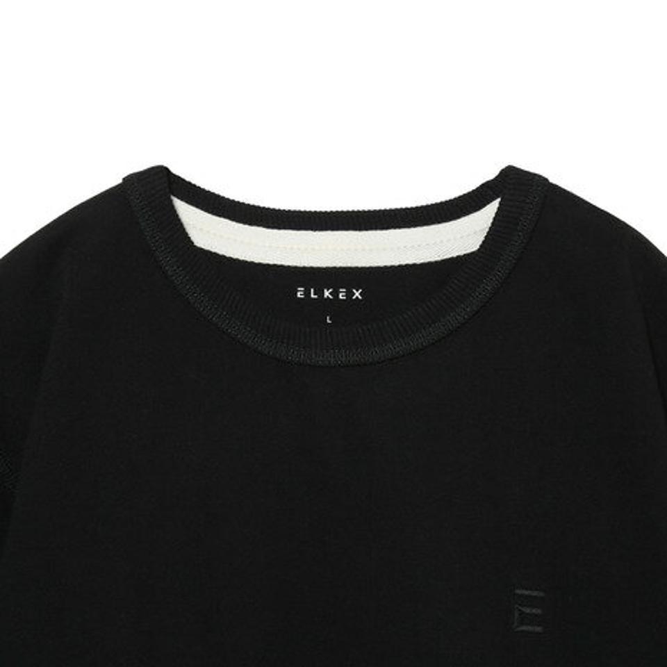 エルケクス(ELKEX)(メンズ)ベーシック クルーネック半袖Tシャツ EKM3S10005 BLK