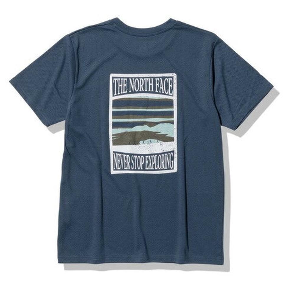 ノースフェイス(THE NORTH FACE)(メンズ)ショートスリーブトレイルスタンプメッシュTシャツ NT32370 OB