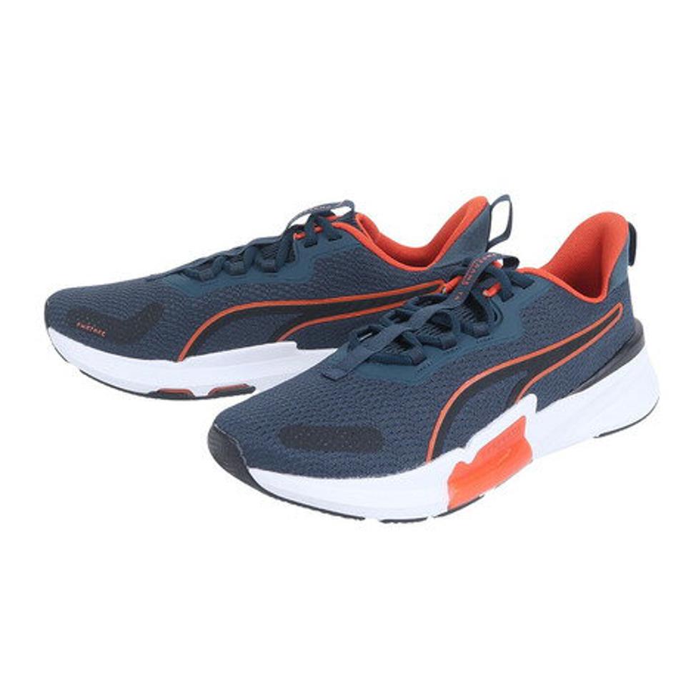 プーマ（PUMA）（メンズ）スポーツシューズ パワーフレーム 2 紺 こん ネイビー 37797007 スニーカー カジュアル クッション 軽量 反発力 フィットネス