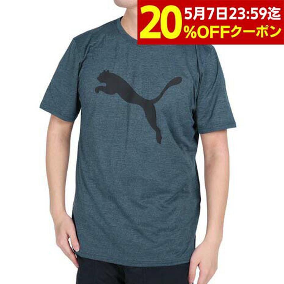 【2点で10%OFFクーポン対象!5/25まで】プーマ(PUMA)(メンズ)半袖Tシャツ メンズ TRAIN FAVORITE ヘザー CAT 523004 16 BGRY