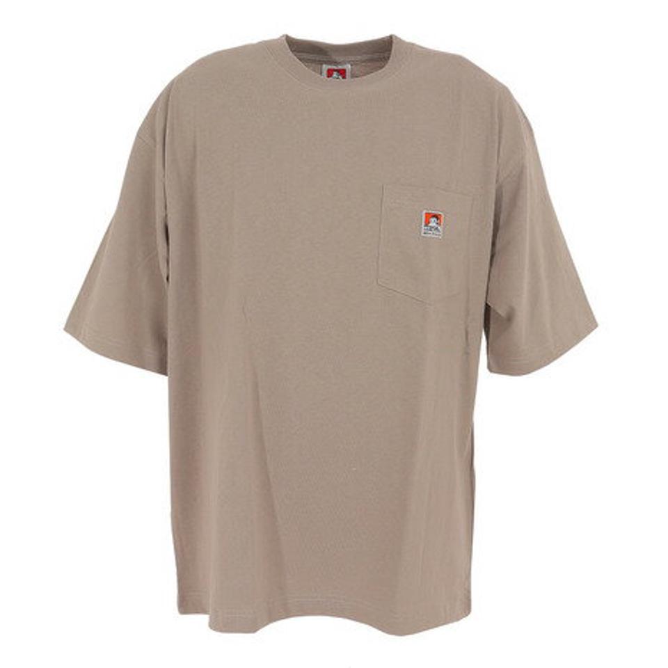 【2点10%OFFクーポン対象!8/10まで】ベンデイビス(BEN DAVIS)(メンズ)半袖Tシャツ メンズ ビッグシルエット ワンポイント 2580000-SBEG