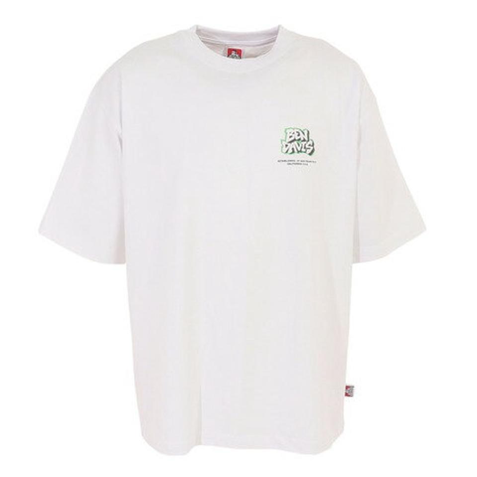【20%OFFクーポン対象!8/10まで】ベンデイビス(BEN DAVIS)(メンズ)半袖Tシャツ メンズ オーバーラップ 23580022-WHT