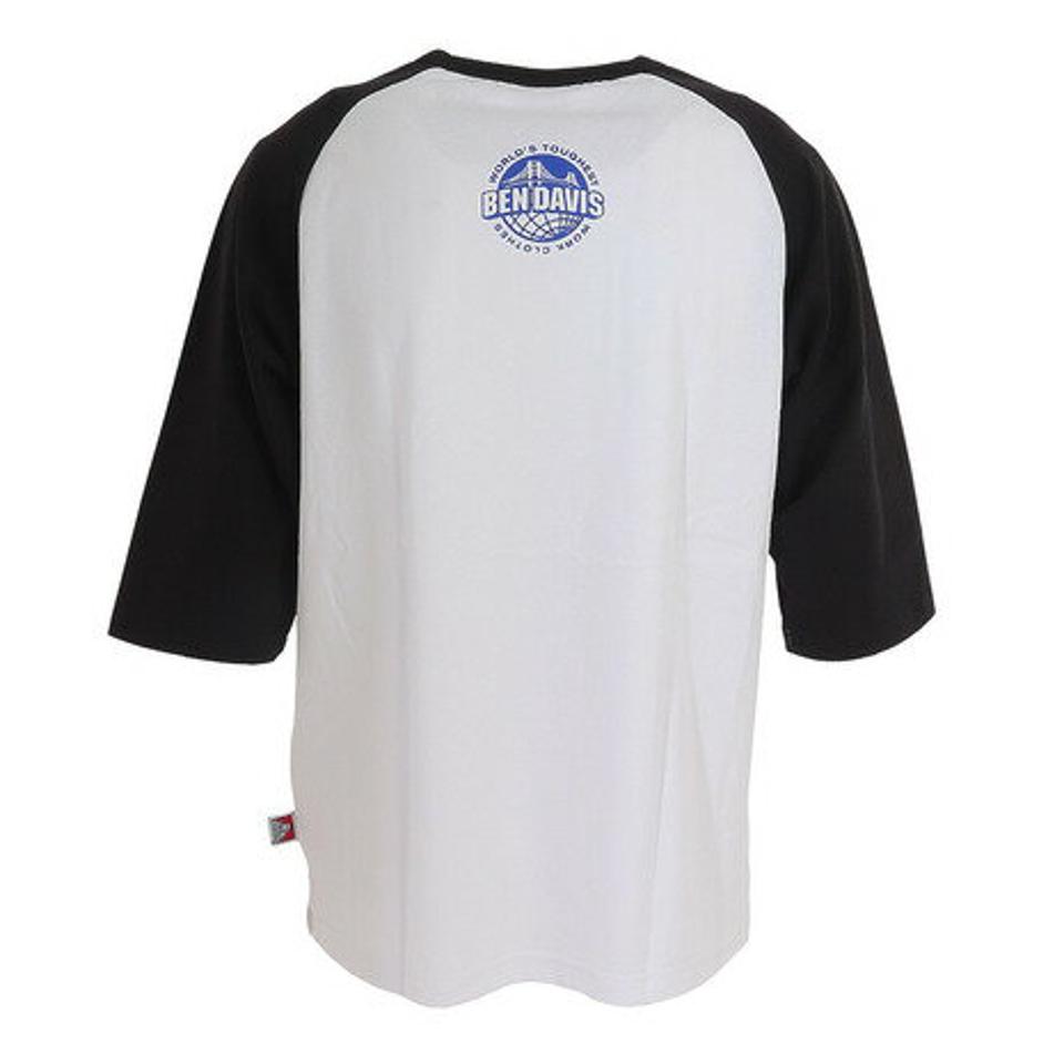 【20%OFFクーポン対象!8/10まで】ベンデイビス(BEN DAVIS)(メンズ)半袖Tシャツ メンズ ラグラン 23580011-BLK