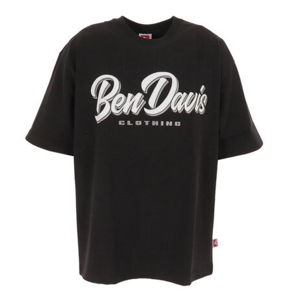 【20%OFFクーポン対象!8/10まで】ベンデイビス(BEN DAVIS)(メンズ)半袖Tシャツ メンズ スクリプトパッチ 23580009-BLK
