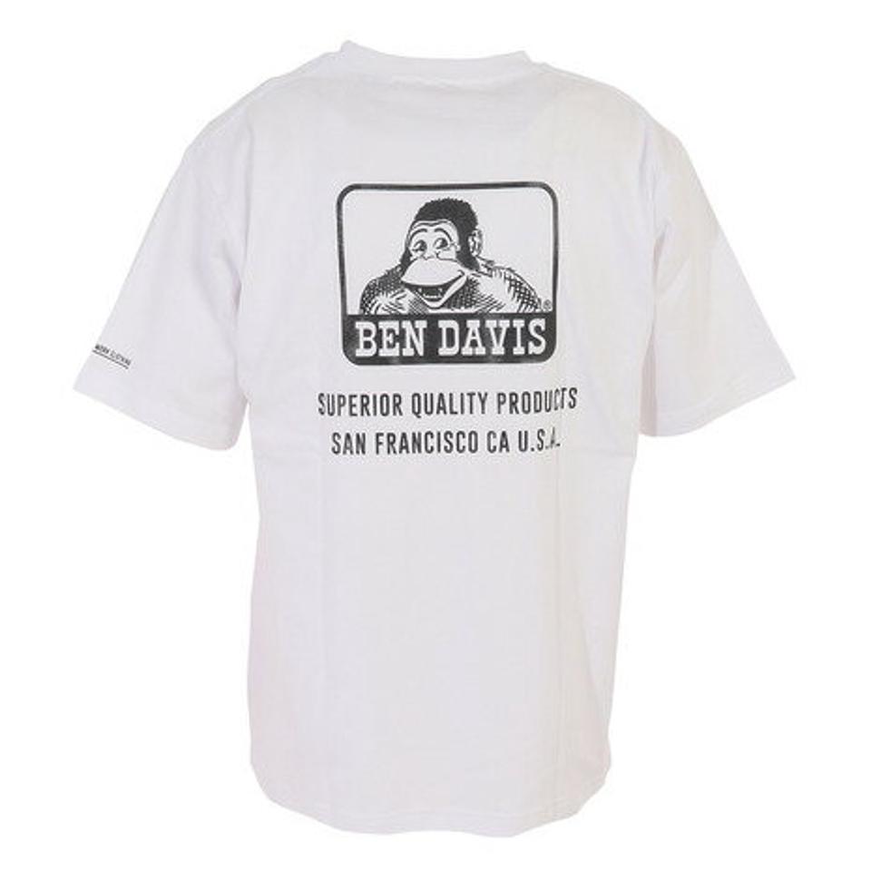 ベンデイビス(BEN DAVIS)(メンズ)アイコンバックプリント 半袖Tシャツ 23580005-WHT