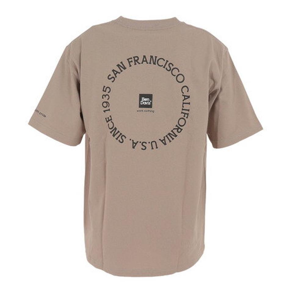 ベンデイビス(BEN DAVIS)(メンズ)ロゴ刺繍 半袖Tシャツ 23580004-SBEG