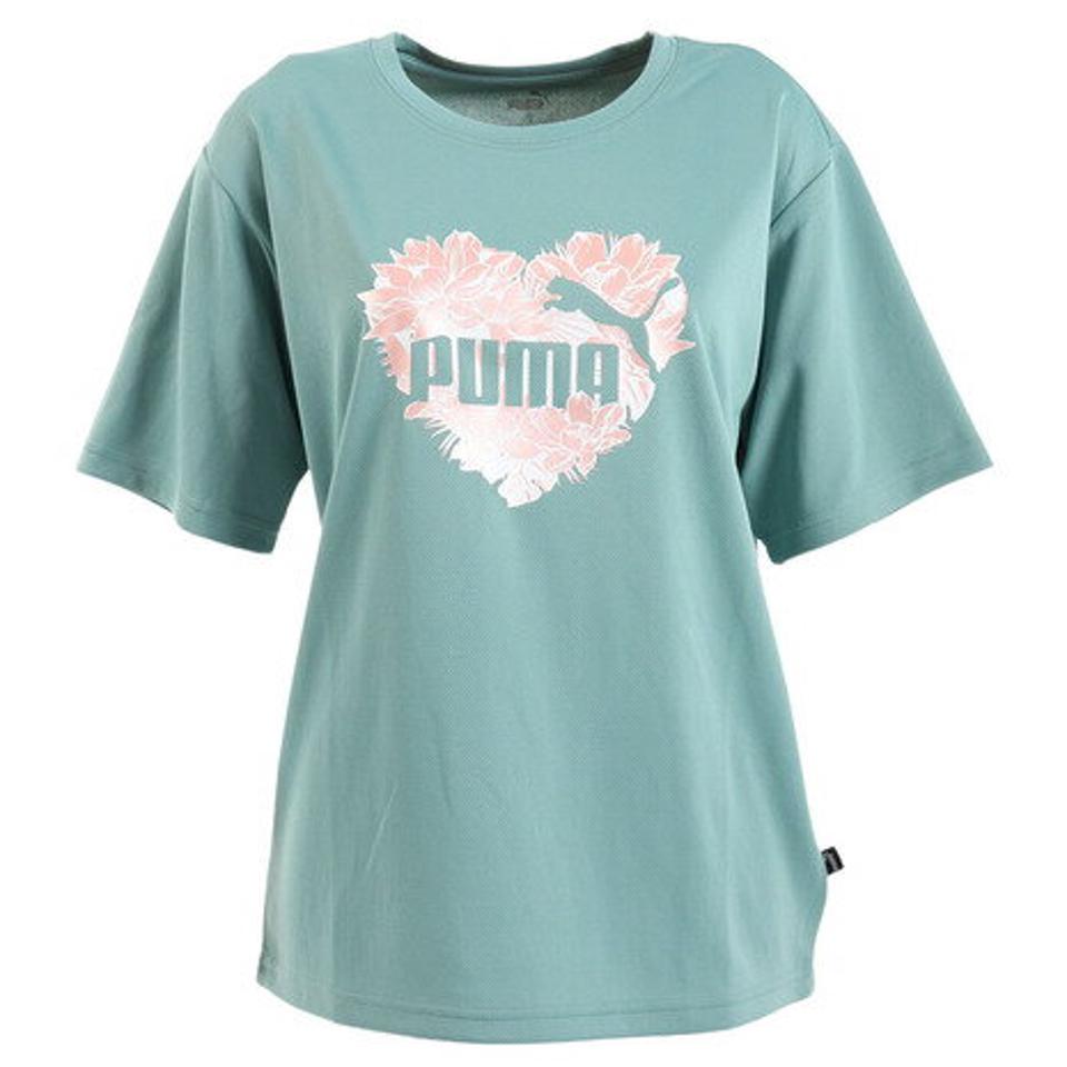 プーマ(PUMA)(レディース)半袖Tシャツ レディース PTC ハート 674962 84 BGRY