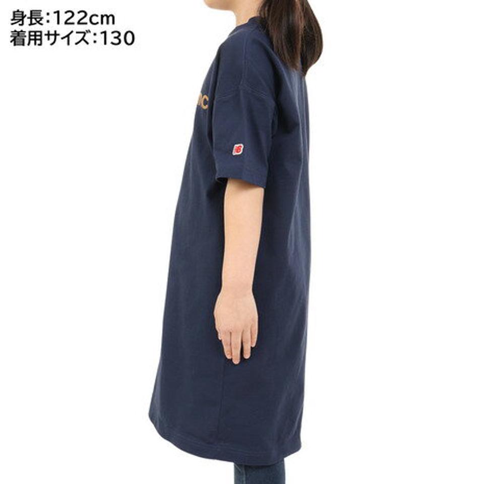 【20%OFFクーポン対象!6/11まで】ニューバランス(new balance)(キッズ)半袖Tシャツ ジュニア リニアロゴ ドレス ABD35052NNY