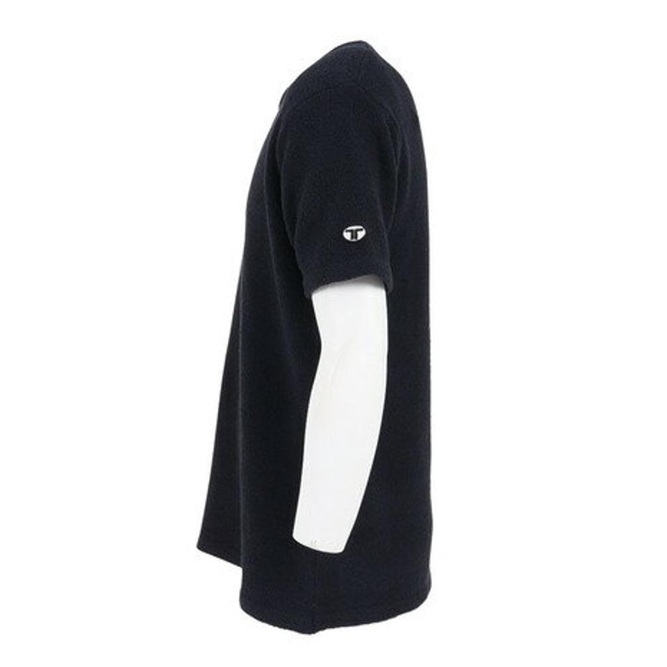 テリック(TELIC)(メンズ)半袖Tシャツ メンズ シャギーニットTシャツ 23SSTE-003 NV