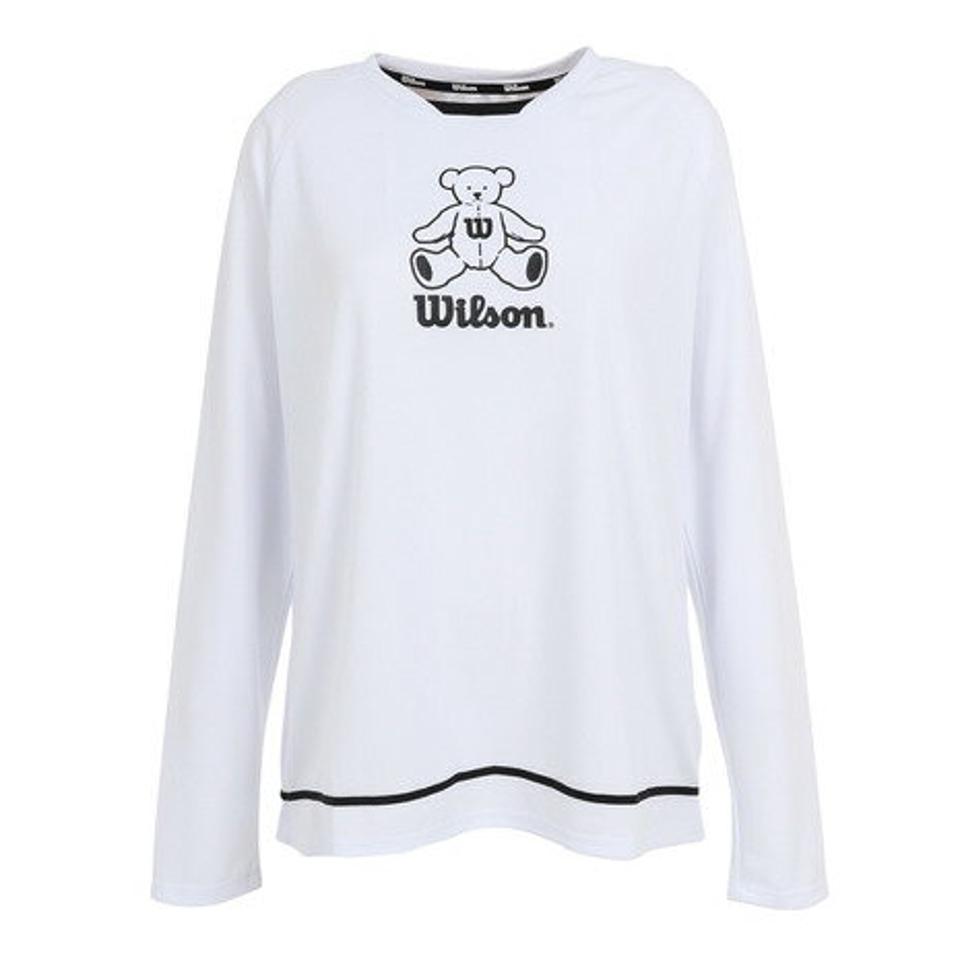 ウイルソン(Wilson)(レディース)テニスウェア レディース ラグラン 長袖Tシャツ 紫外線遮蔽率90%以上 UVカット 紫外線対策 吸水速乾 413265-WT