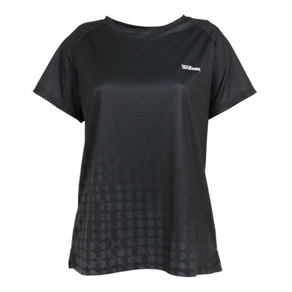 ウイルソン(Wilson)(レディース)テニスウェア レディース Shinestarパネル Tシャツ 紫外線遮蔽率90%以上 UVカット 紫外線対策 吸水速乾 413260