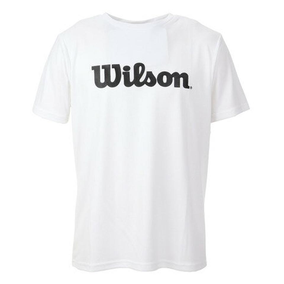 ウイルソン(Wilson)(メンズ)テニスウェア ビッグロゴドライ Tシャツ 紫外線遮蔽率90%以上 UVカット 紫外線対策 413240-WT