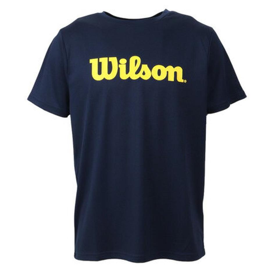 ウイルソン(Wilson)(メンズ)テニスウェア ビッグロゴドライ Tシャツ 紫外線遮蔽率90%以上 UVカット 紫外線対策 413240 -NV