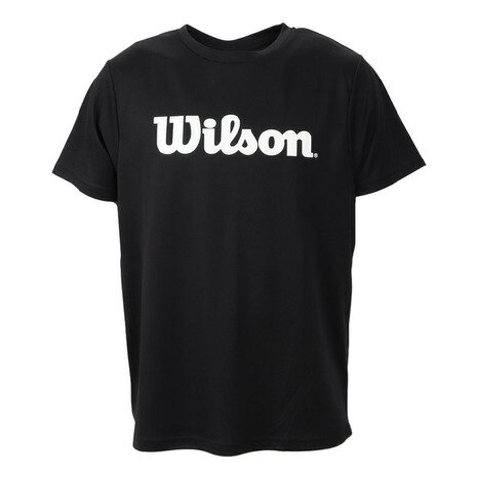ウイルソン(Wilson)(メンズ)テニスウェア ビッグロゴドライ Tシャツ 紫外線遮蔽率90%以上 UVカット 紫外線対策 413240-BWT