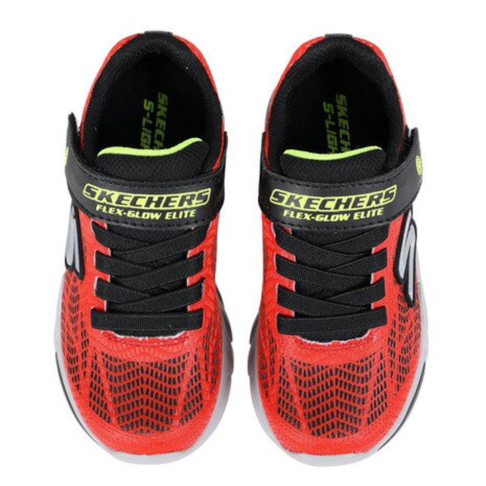 スケッチャーズ（SKECHERS）（キッズ）ジュニアスニーカー フレックス グロー エリート バルロ レッド 400137L-RDBK スポーツシューズ 面ファスナー