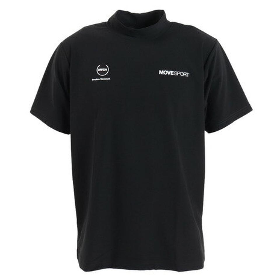 【20%OFFクーポン対象!3/21まで】デサント(DESCENTE)(メンズ)半袖Tシャツ メンズ 黒 鹿の子モックネック UVカット DX-C2500XB BK