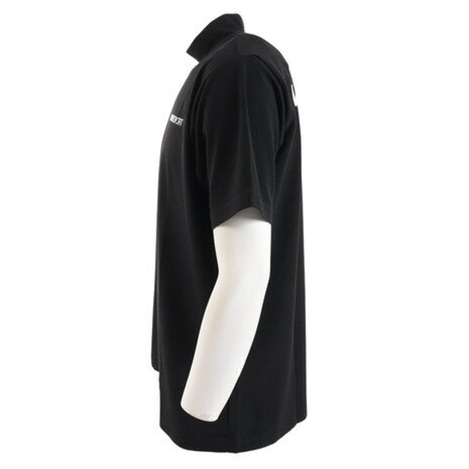 【20%OFFクーポン対象!3/21まで】デサント(DESCENTE)(メンズ)半袖Tシャツ メンズ 黒 鹿の子モックネック UVカット DX-C2500XB BK