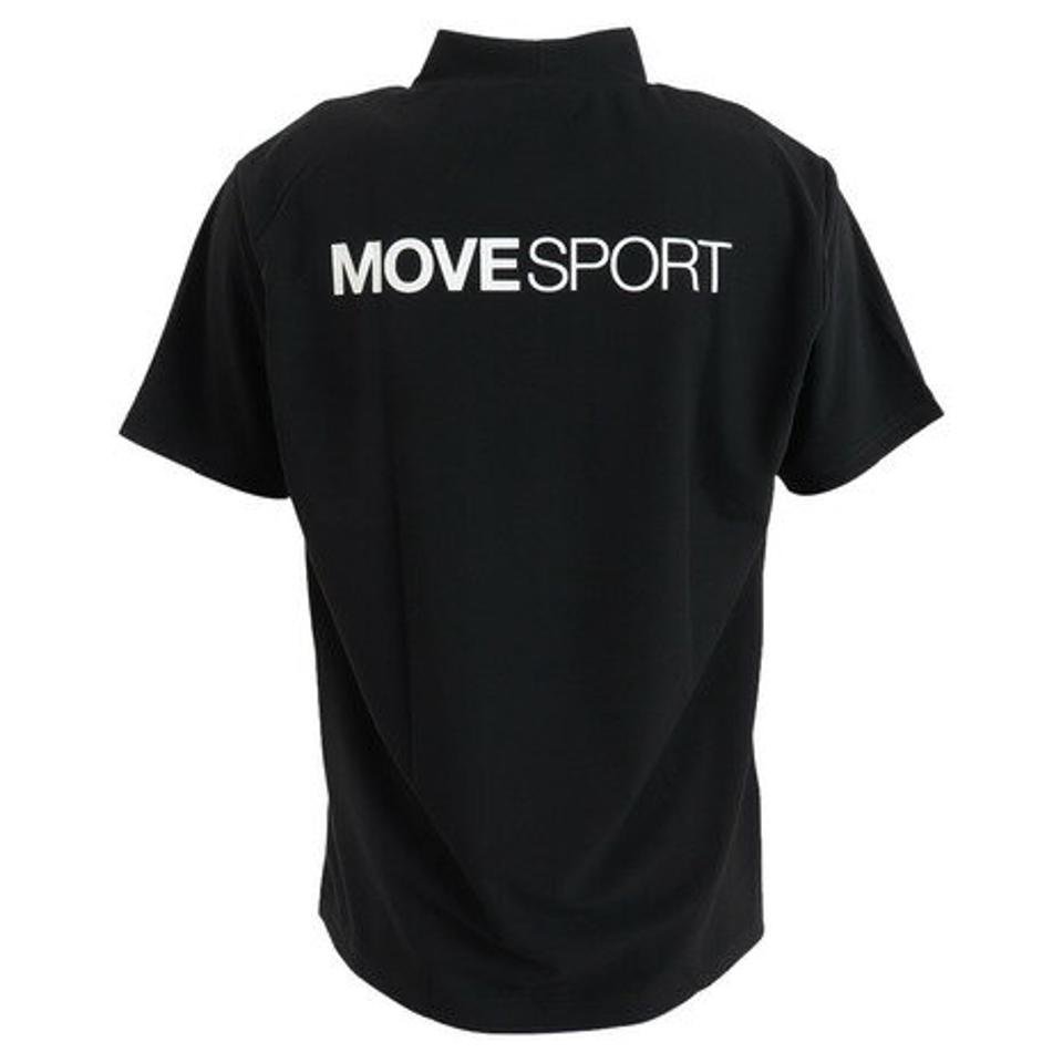 【20%OFFクーポン対象!3/21まで】デサント(DESCENTE)(メンズ)半袖Tシャツ メンズ 黒 鹿の子モックネック UVカット DX-C2500XB BK