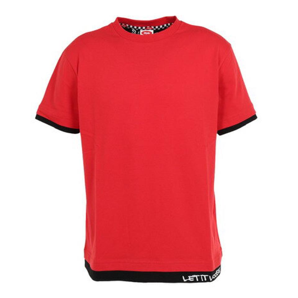 スライド(SLYDE)(メンズ)LAYERD 半袖Tシャツ SL2023SSM-APP002RED